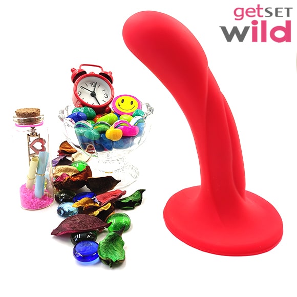 Bouncy Boy Red 6 Inch Dildo with Suction Cup