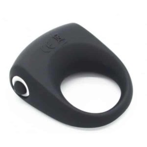 Lux Black Silicone Ring Vibrator Men Delay Vibrating Strong Ring