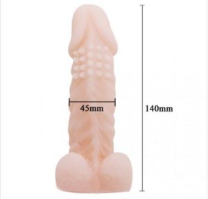 Brave Man 6 Inches Cyber Skin Penis Sleeve with Balls