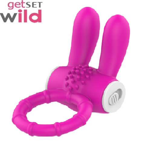 Bunny Cock Ring for Men With Long Buds for Women Pleasure