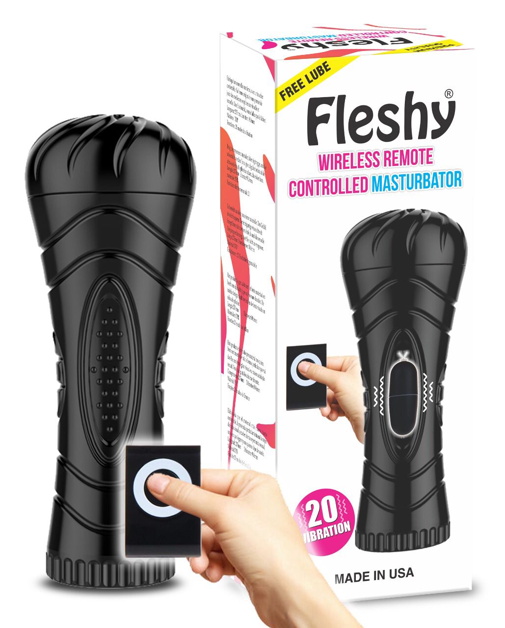 Fleshy Vibrating Wireless Remote Controlled Fleshlight Masturbator
