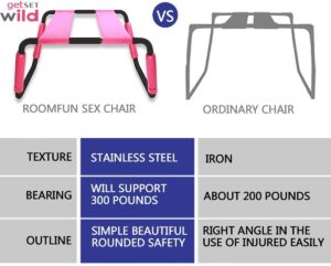 RIMAO Multi-Functional Detachable Elastic Sex Bondage Chair with Adjustable Height