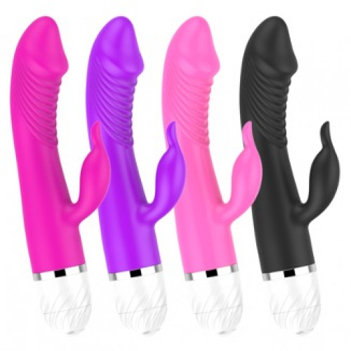 111 USB Rechargeable Waterproof Rabbit Vibrator for Women