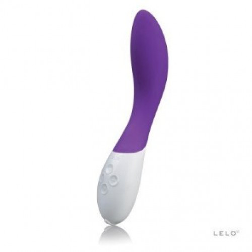 Curved mid size vibrator for women