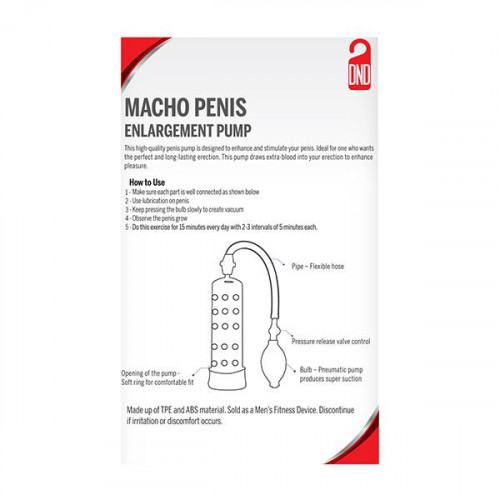 DND Macho Penis Enlargement Pump for Men