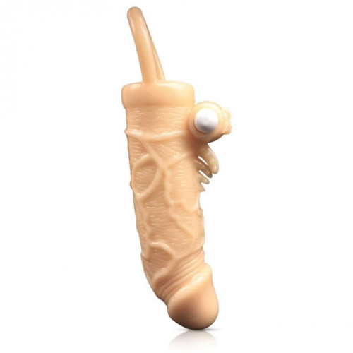 Sharkz Penis Extender Sleeve With Vibration-Skin