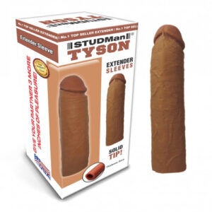 TYSON Brown Super Silicon Chocolate Penis Extender Sleeve