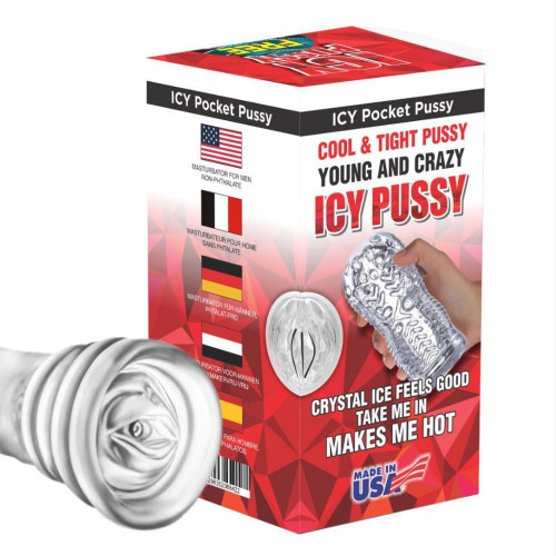 Transparent Pocket Pussy Masturbator-Crystal