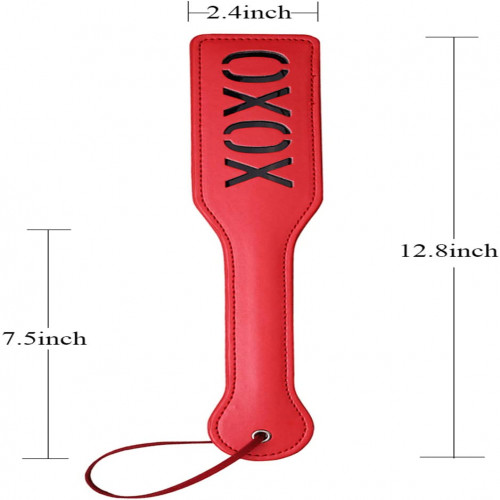 XOXO Spanking Paddle for Adult Sex Play, 12.8inch Total Length Faux Leather Paddle