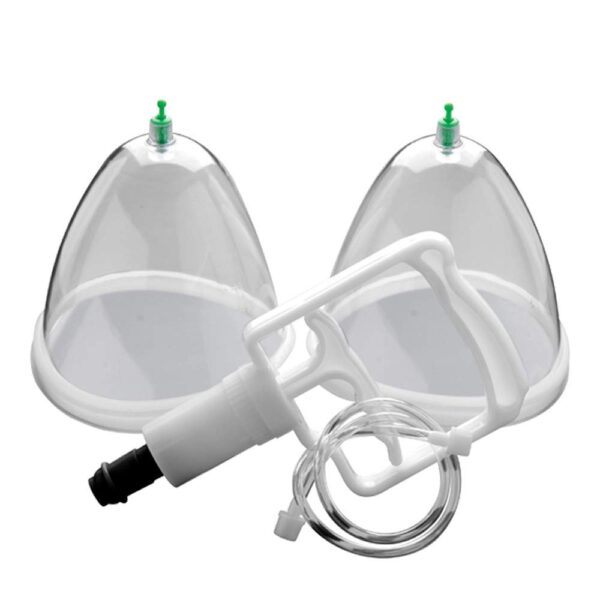 BIG B2-BREAST ENLARGEMENT PUMP DOUBLE CUP WITH MANUAL SUCTION
