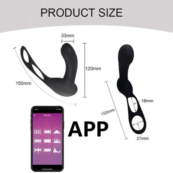 DINO Bluetooth App control Anal Plug with Prostate Massager