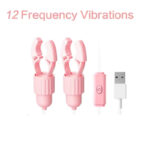 12-Mode Clamp Nipple Clip Vibration Breast Clip Remote Controlled Electric Nipple Stimulator