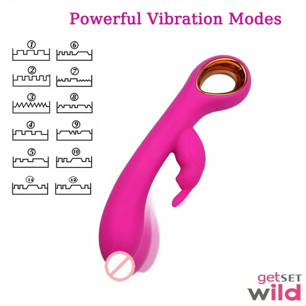 12 Vibration Bass Silicone G Spot Vibrator USB Rechargeable