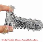Dotted Washable Re-usable Silicon Crystal Condom - Image 4