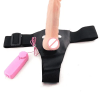 6 Inch Realistic Vibrating Hollow Strap On Dildo