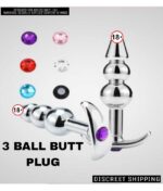 Anal Plug 3 Ball Stainless Steel For Unisex - Image 3
