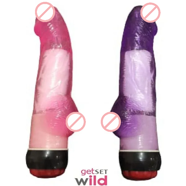 Adam 8 Inch G-Spot Jelly Dildo Stud Vibrator