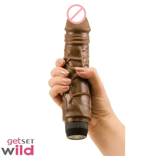 Adam Jelly chocolate Dream Big Vein Dildo Vibrator - Multi Speed