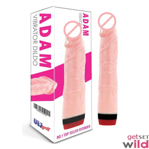 Adam Premium Vibrating Silicone Dildo 8 Inch Long