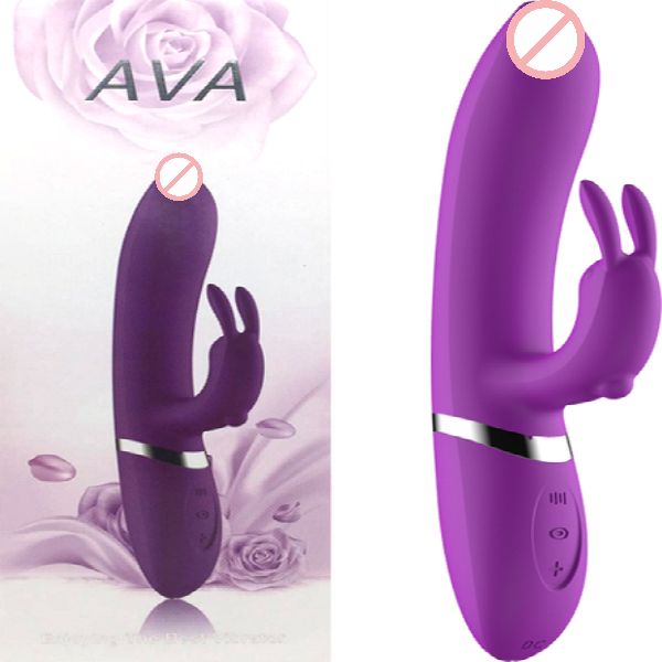 Ava Rechargeable Silicone Rabbit Vibrator - Pink