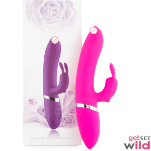 Ava Rechargeable Silicone Rabbit Vibrator - Pink
