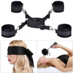 Bondage 7PC Handcuffs, Ankles, Wrists Kit - Cuffs Under Bed Restraints Adjustable Straps - - Image 3