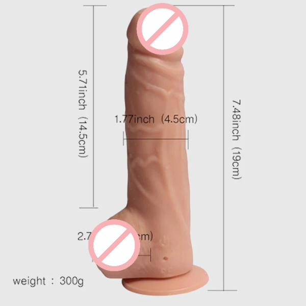 Big Detective Wireless Remote Control Vibrating Dildo With Suction Cup