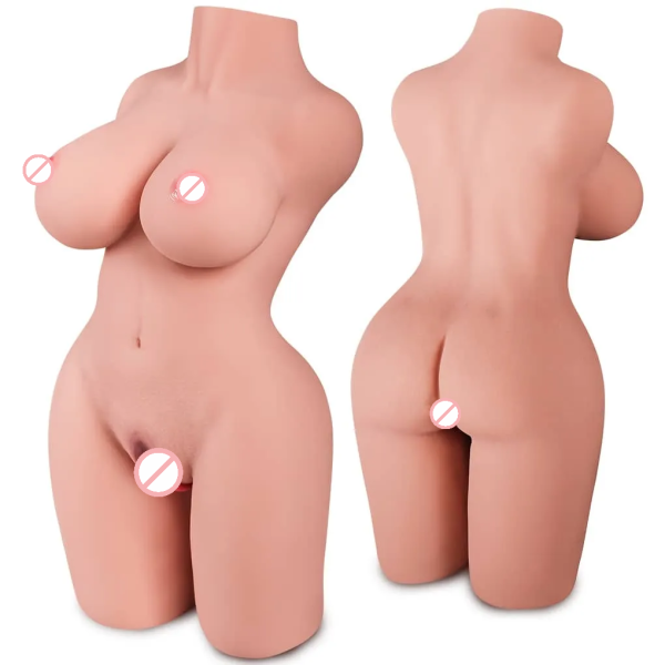 Big Size Solid Silicone Half Body Sex Doll For Men
