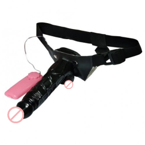 Black Panther Vibrating Strap On Dildo