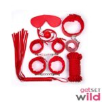 Bondage Kit Couple Fun- 7 Pieces Set (Red)