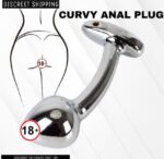 CURVY Stainless Smooth Steel Anal Plug For Unisex
