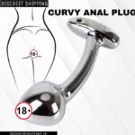 CURVY Stainless Smooth Steel Anal Plug For Unisex