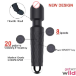 Cordless Wand Massager With 8 Powerful 20 Vibration Modes