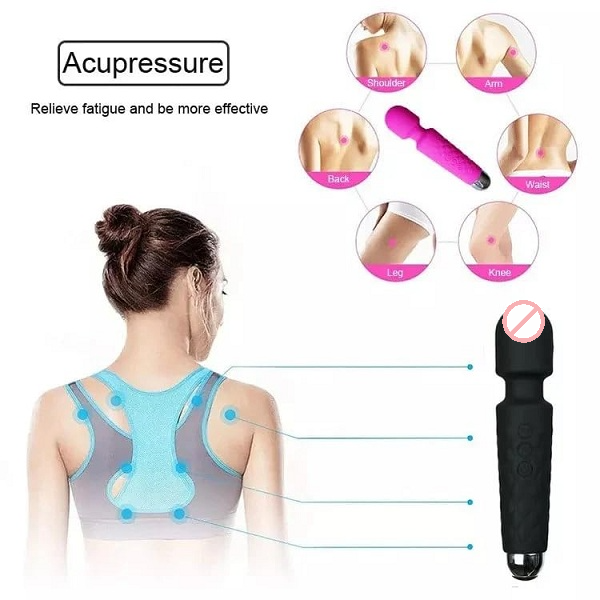 Cordless Wand Massager With 8 Powerful 20 Vibration Modes