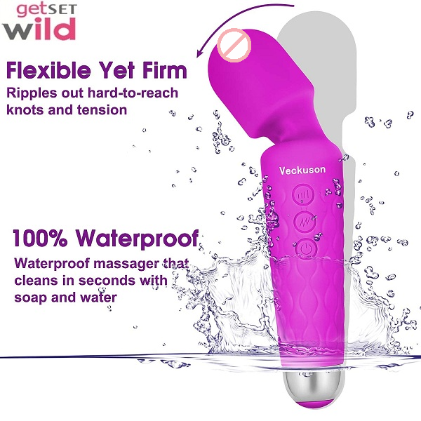 Cordless Wand Massager With 8 Powerful 20 Vibration Modes