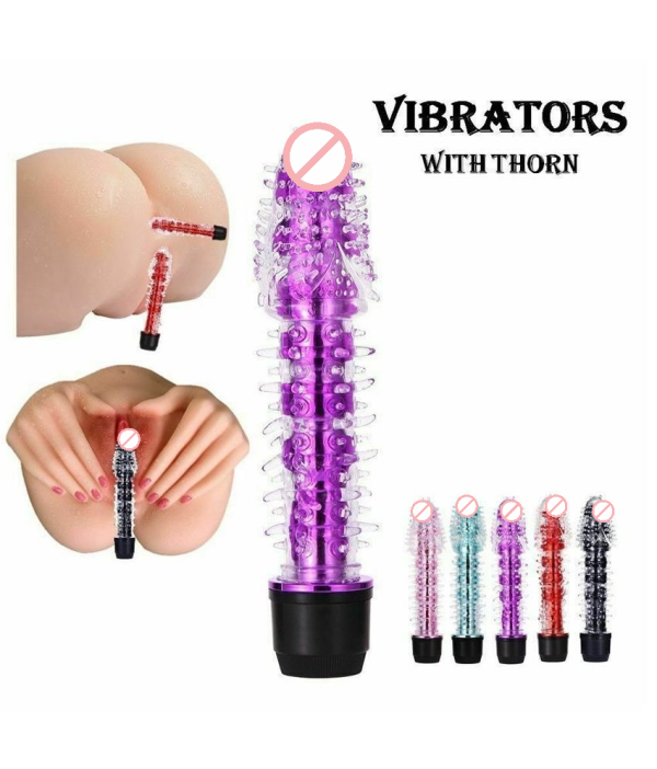 Crystal G-Spot Single Massager Vibrator With Barbed For Female