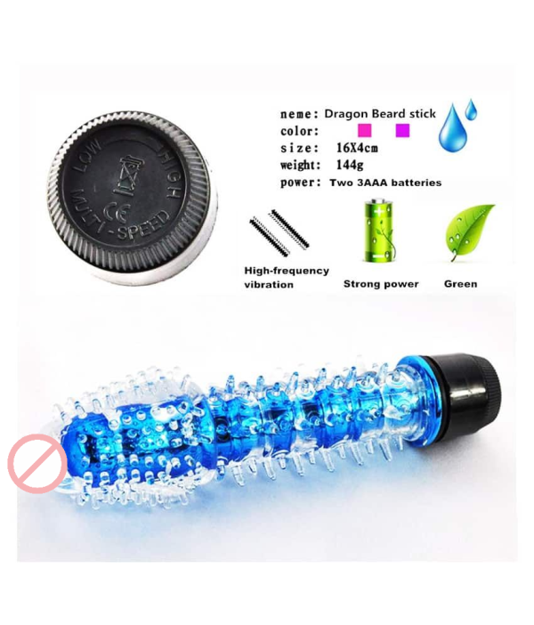 Crystal G-Spot Single Massager Vibrator With Barbed For Female
