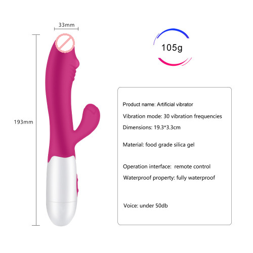 DELUX Silicone Vibrator 30 Functions G spot Dildo Vibrator