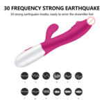 DELUX Silicone Vibrator 30 Functions G spot Dildo Vibrator