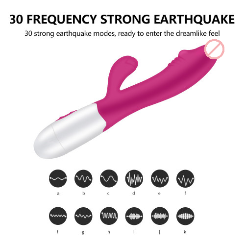 DELUX Silicone Vibrator 30 Functions G spot Dildo Vibrator