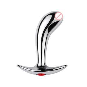 DICK Steel Butt Plug With Stone