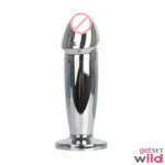 DICKZ Anal Vibrating Stainless Steel Butt Plug With USB