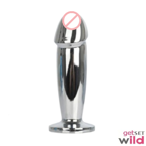 DICKZ Anal Vibrating Stainless Steel Butt Plug With USB