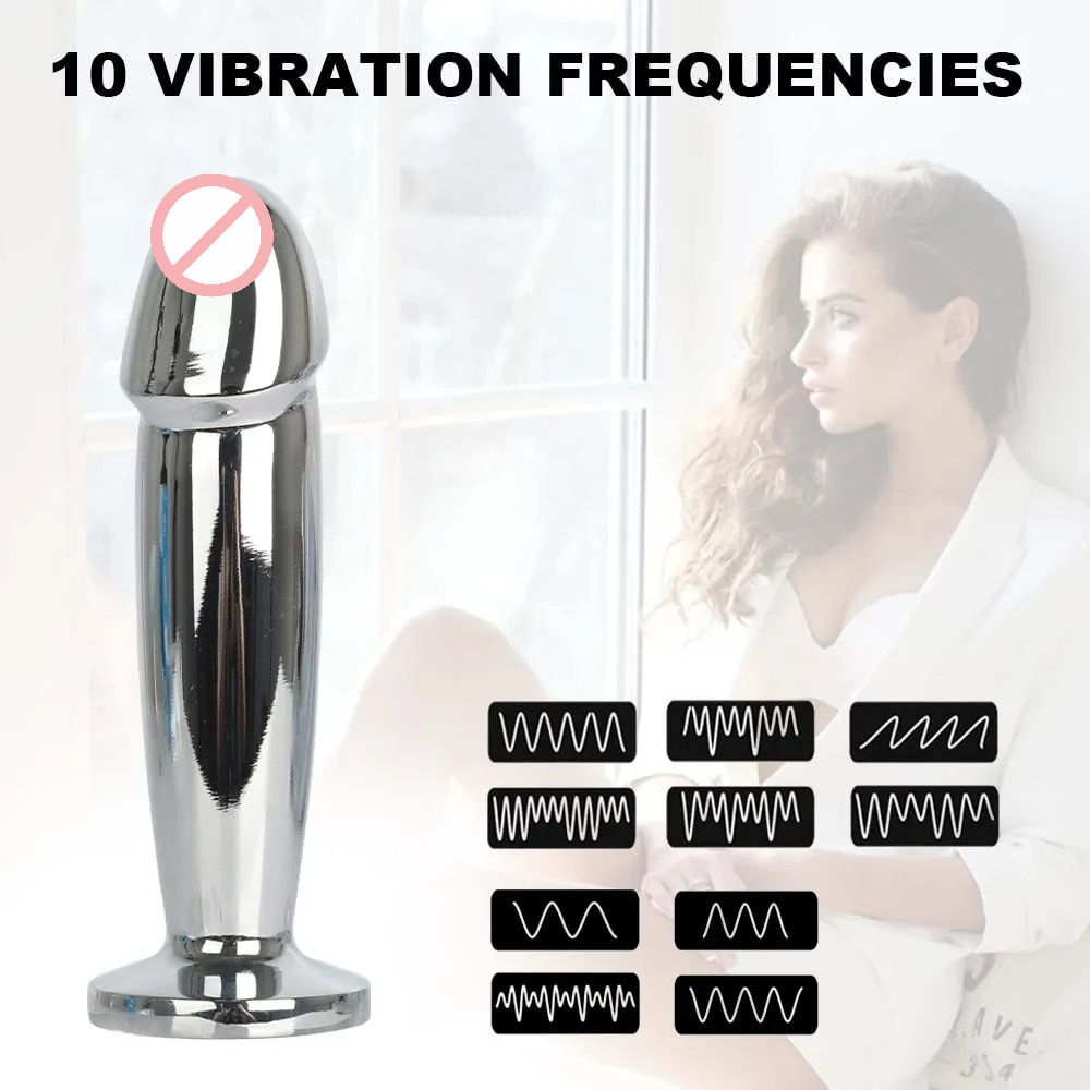 DICKZ Anal Vibrating Stainless Steel Butt Plug With USB1 DICKZ Anal Vibrating Stainless Steel Butt Plug With USB