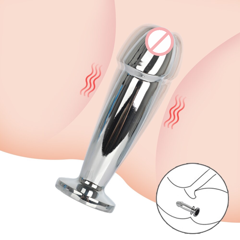 DICKZ Anal Vibrating Stainless Steel Butt Plug With USB1a DICKZ Anal Vibrating Stainless Steel Butt Plug With USB