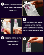 Dotted Crystal Clear Reusable Vibrating Condom Sleeve - Image 7