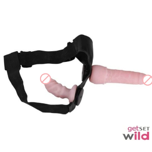 Double Dildo Strapon-Lesbian Fun