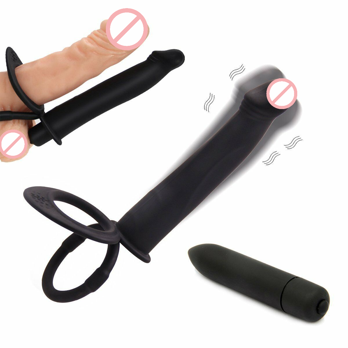 Double O Fun Black Anal Vibrator