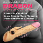 Dragon Silicone Washable Condom Reusable Penis Sleeve With Vibrator - Image 7