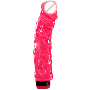 Erotic Soft Jelly Realistic Pink Colour Dildo with Super Strong Vibration 9 Inch